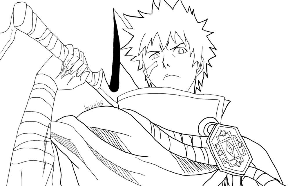 Ichigo from Bleach Coloring Page Free Printable Coloring Pages for Kids