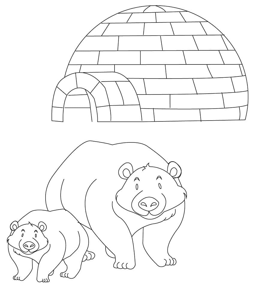 printable coloring pages polar bear