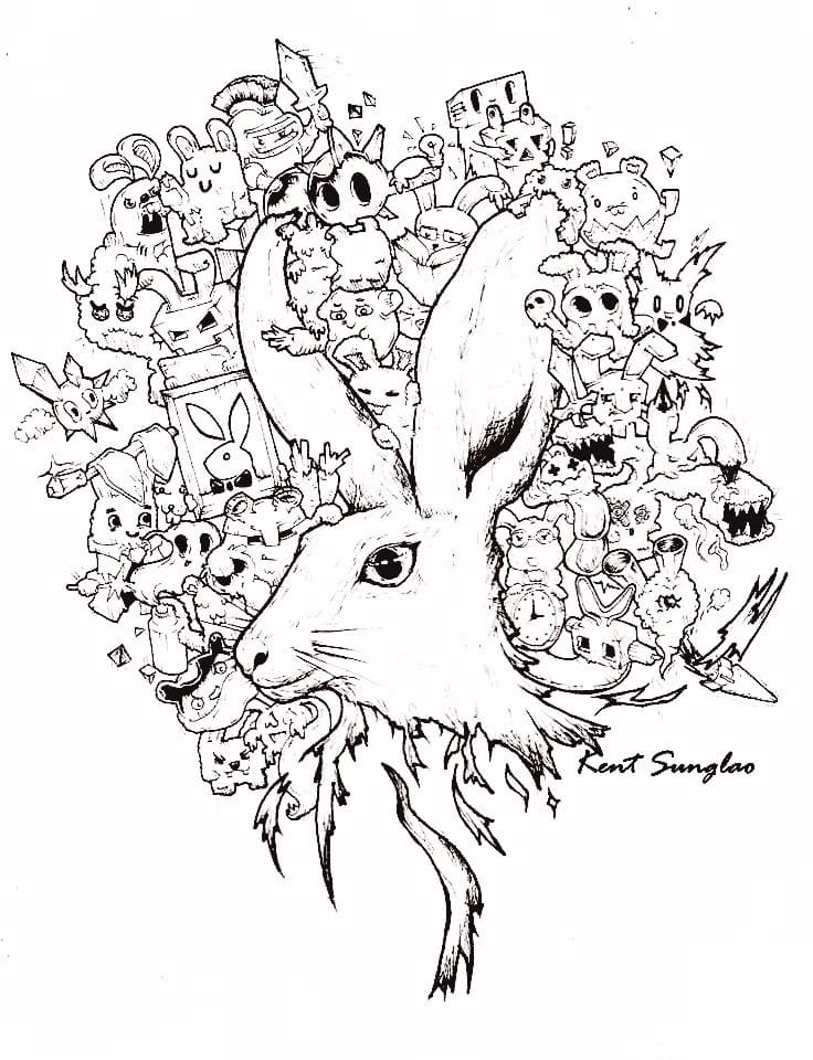 In a Bunny's Tale Doodle by Kent Sunglao