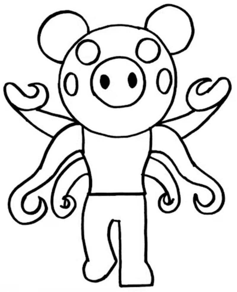 Willow Wolf Piggy Roblox Coloring Page - Free Printable Coloring Pages ...