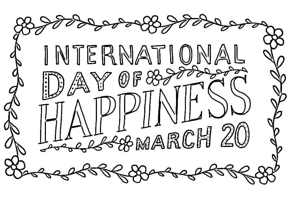 happiness coloring pages