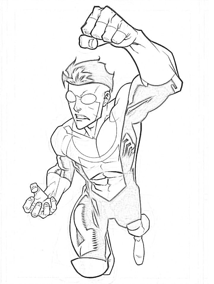 Invincible is Angry Coloring Page - Free Printable Coloring Pages for Kids