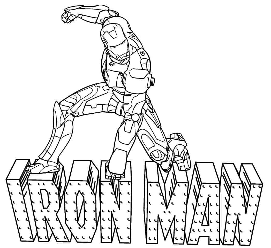 Iron Man Landing Coloring Page - Free Printable Coloring Pages for Kids