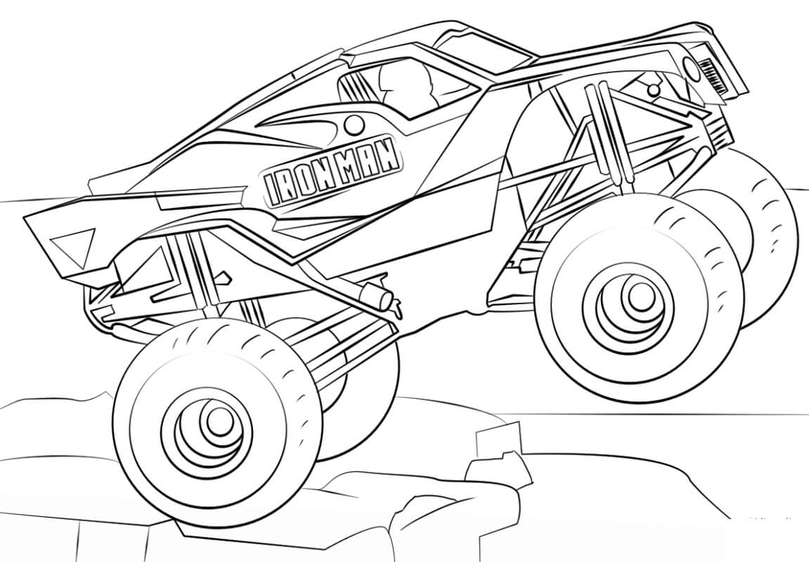 Desenho de Grave Digger Monster Truck para colorir