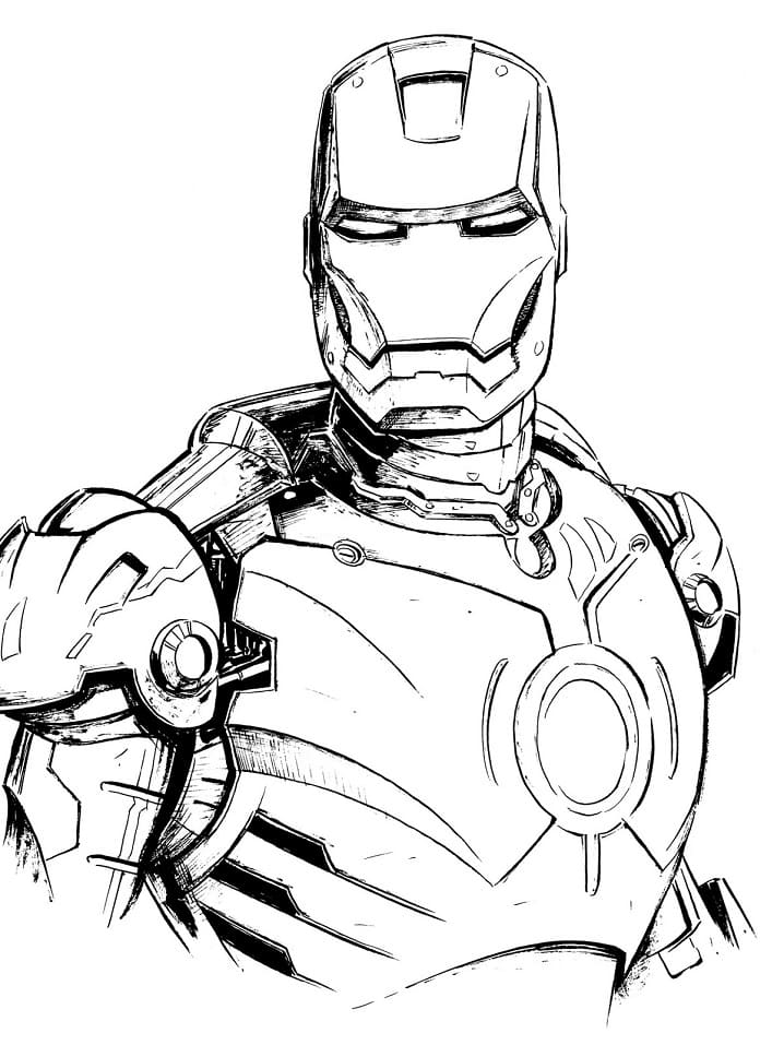 Iron Man Sketch Coloring Page - Free Printable Coloring Pages For Kids