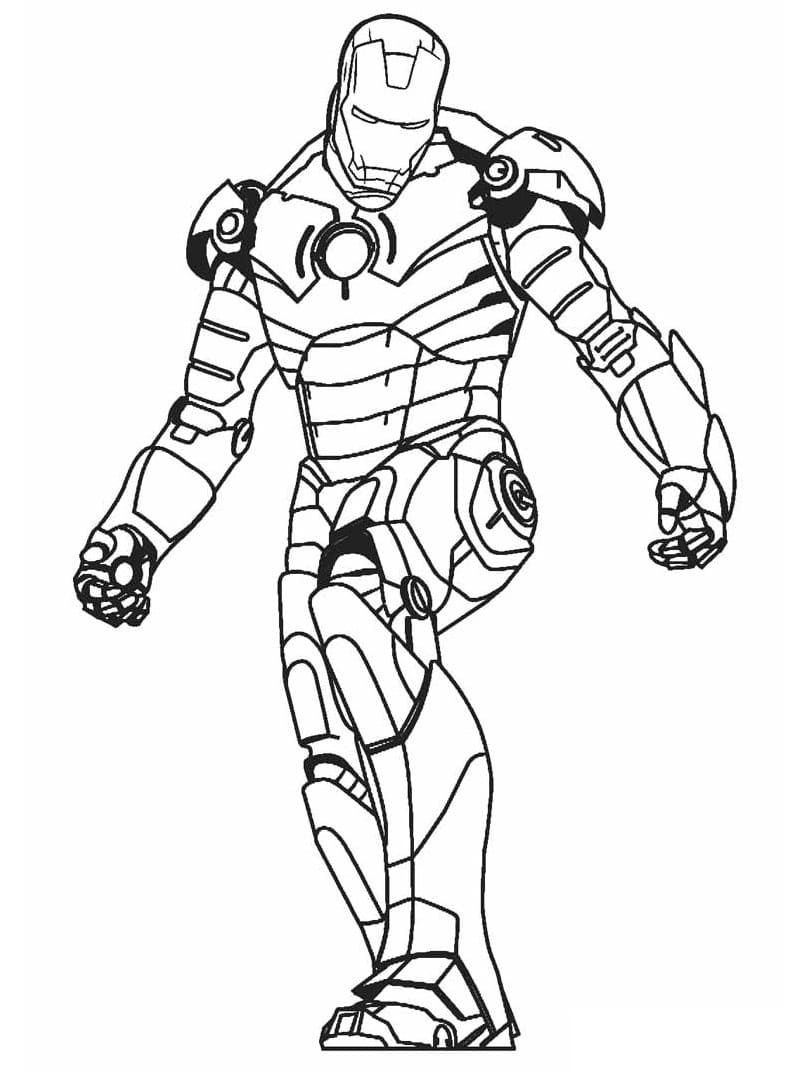 Iron Man Standing Coloring Page   Free Printable Coloring Pages ...