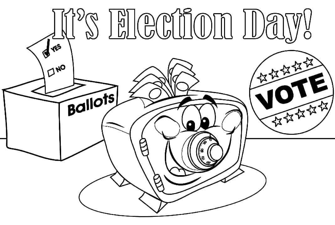 It's Election Day Coloring Page - Free Printable Coloring Pages for Kids