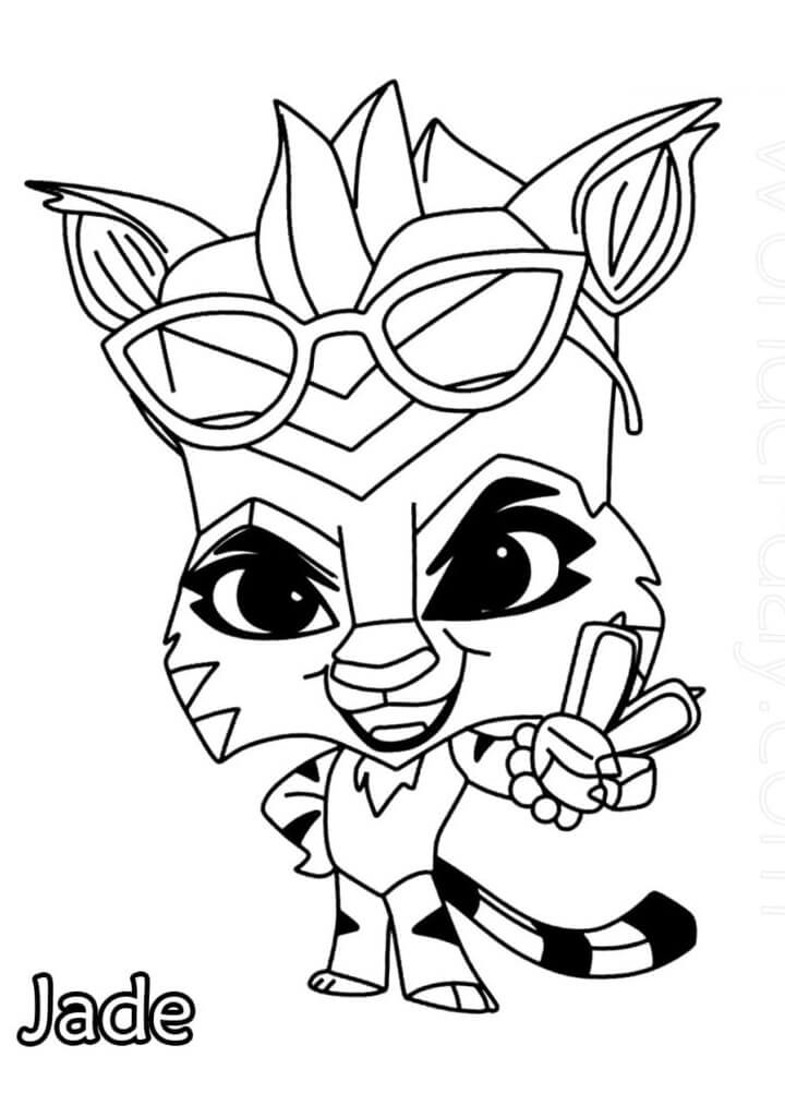 Jade Zooba Coloring Page - Free Printable Coloring Pages for Kids