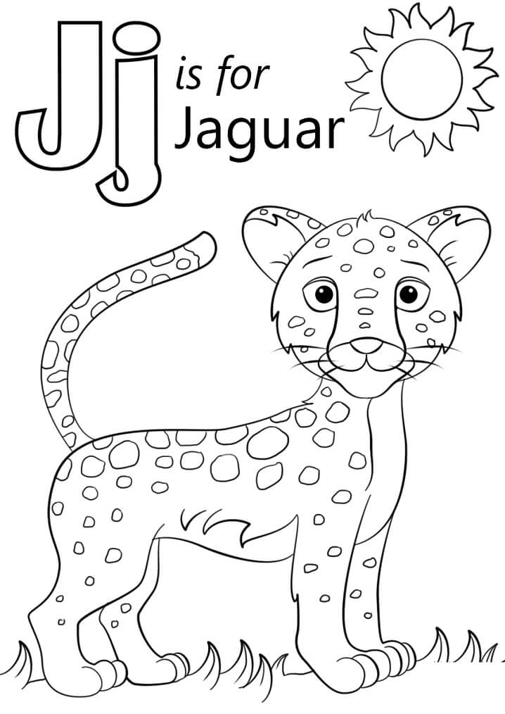 Printable Coloring Pages Letter J