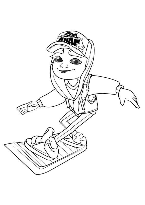 Coloring page Subway Surfers zuri 