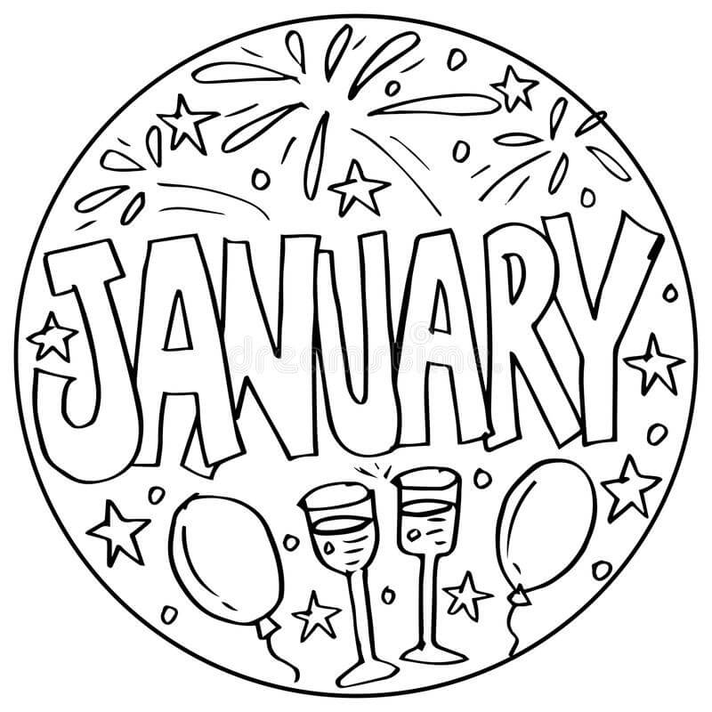 January Coloring Page - Free Printable Coloring Pages For Kids