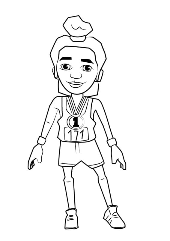 Jaro From Subway Surfers coloring page