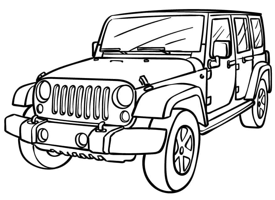 Jeep 4 Coloring Page - Free Printable Coloring Pages for Kids