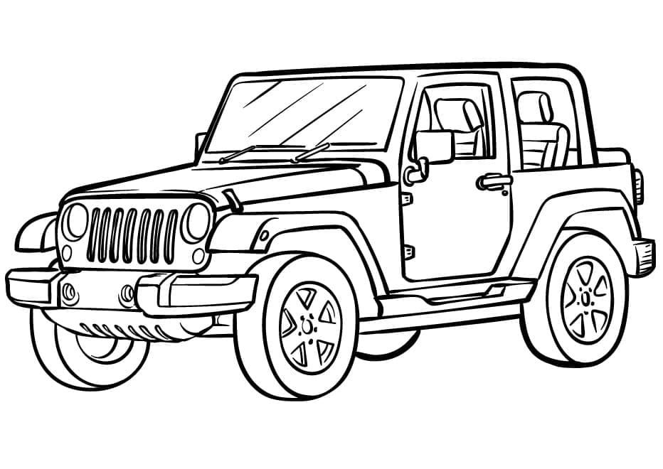 Jeep 5 Coloring Page - Free Printable Coloring Pages for Kids
