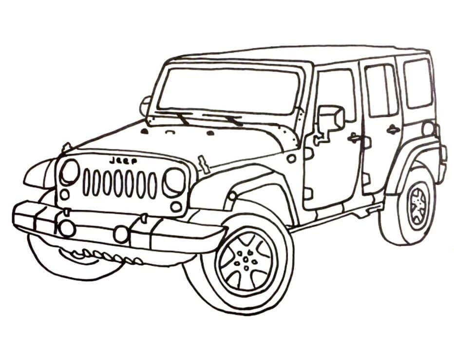Jeep Grand Cherokee Coloring Page - Free Printable Coloring Pages for Kids