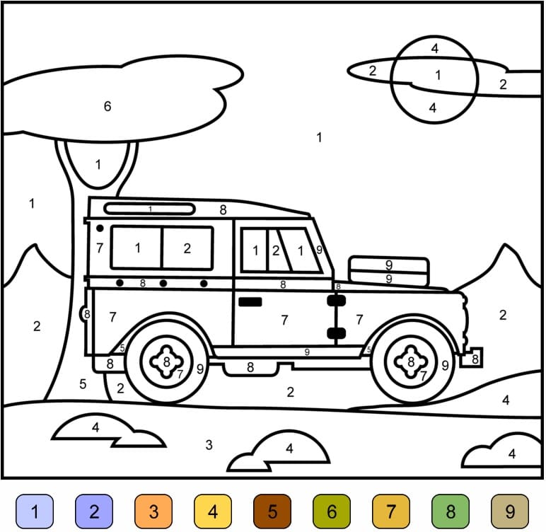 Jeep Color by Number