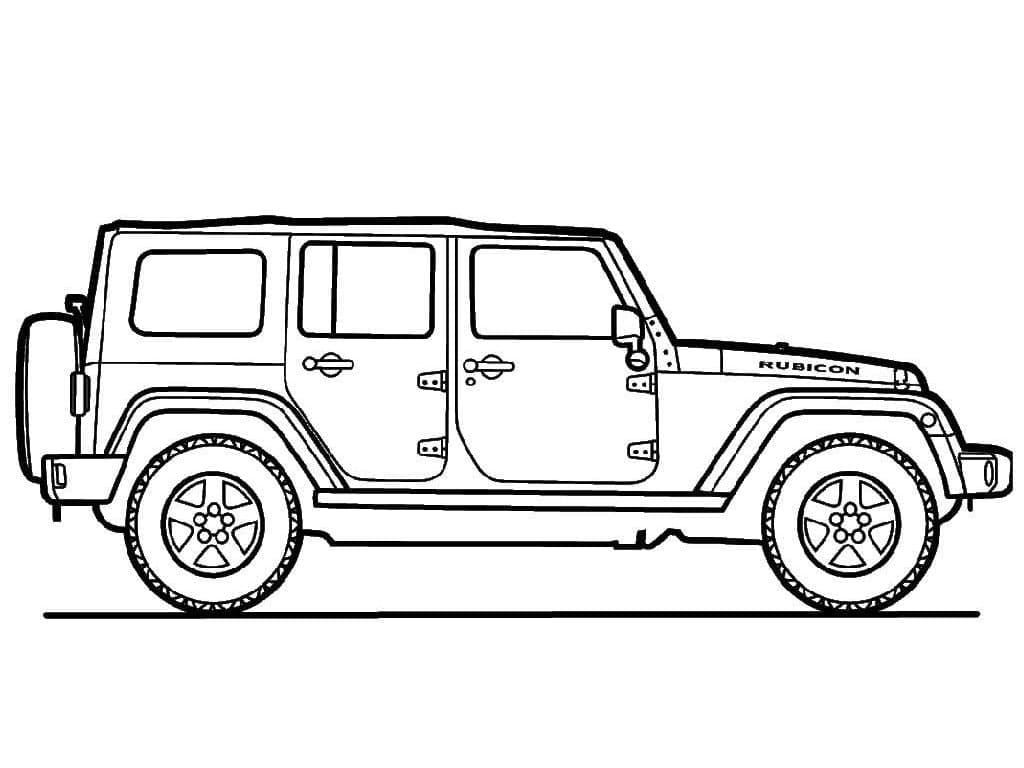 Jeep Rubicon Coloring Page   Free Printable Coloring Pages for Kids