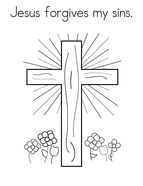 God Forgives Coloring Page - Free Printable Coloring Pages for Kids