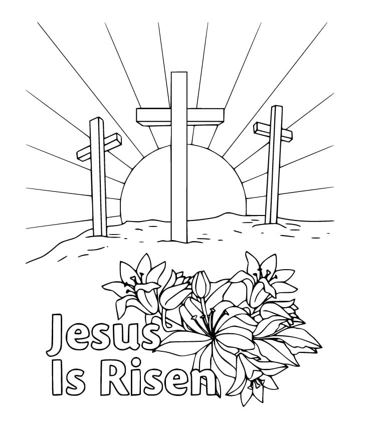 risen jesus coloring page