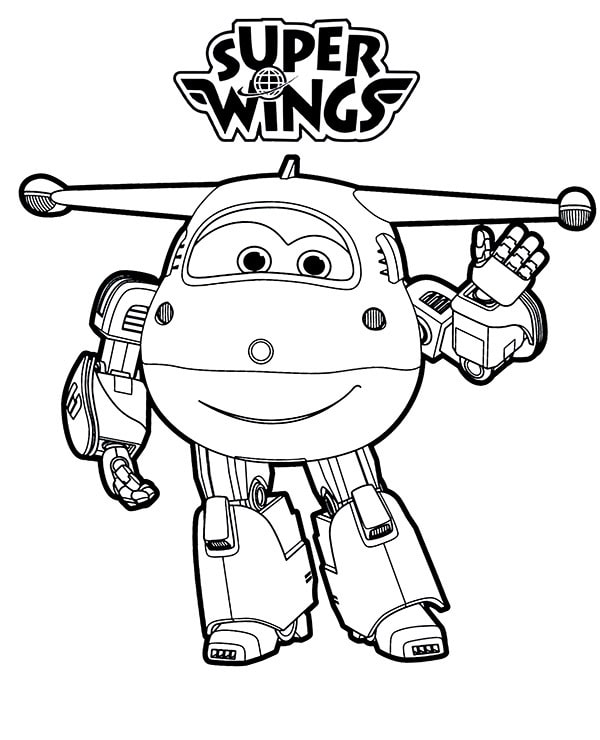 Jett Super Wings 2 Coloring Page - Free Printable Coloring Pages for Kids