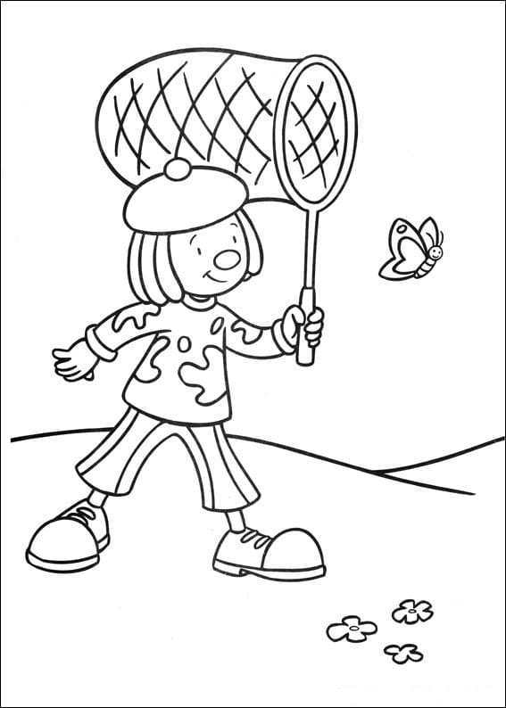 JoJo Tickle go Fishing Coloring Page - Free Printable Coloring Pages