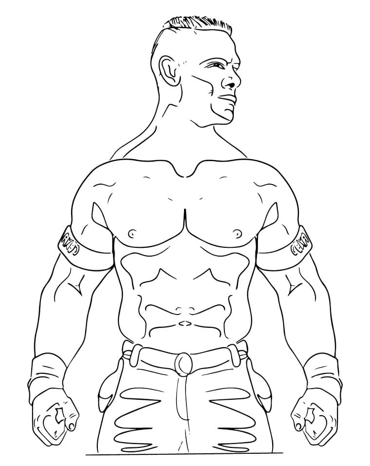 John Cena Coloring Pages For Kids