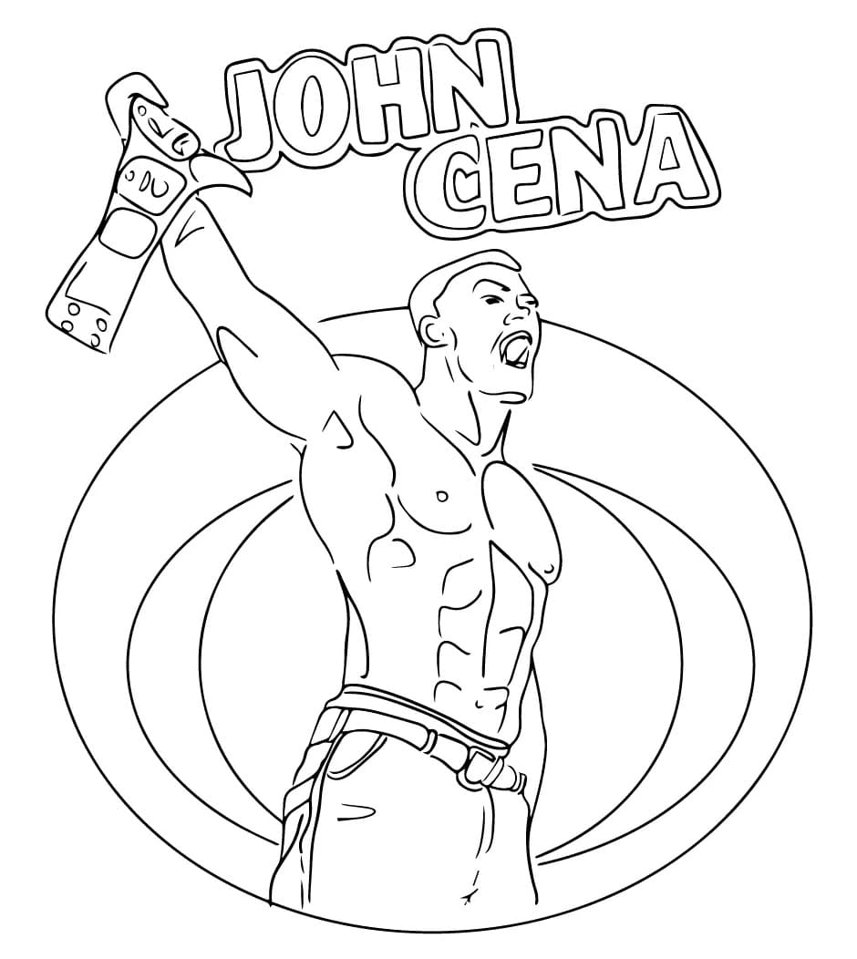 John Cena Coloring Pages For Kids
