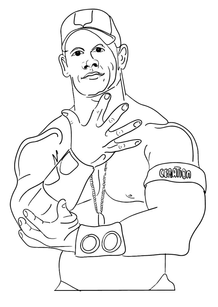 Cool John Cena Coloring Page - Free Printable Coloring Pages for Kids