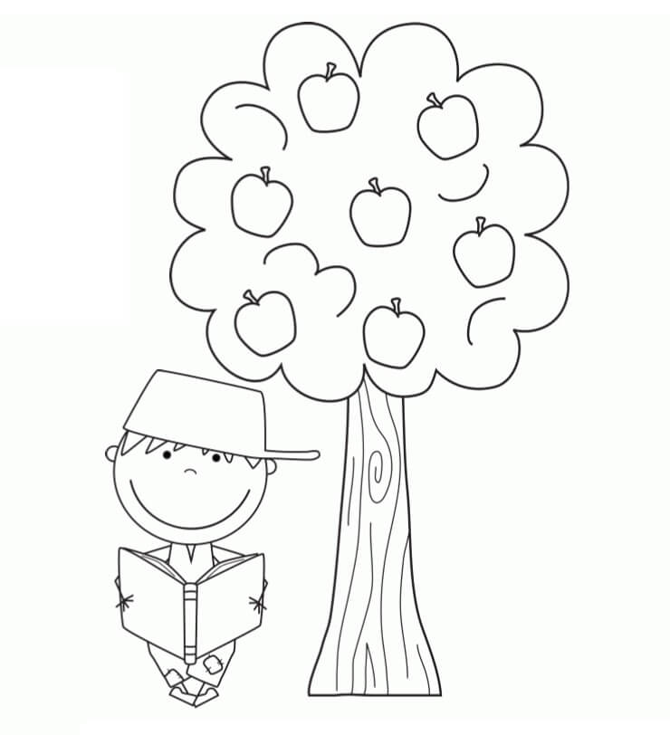 johnny appleseed coloring page preschool