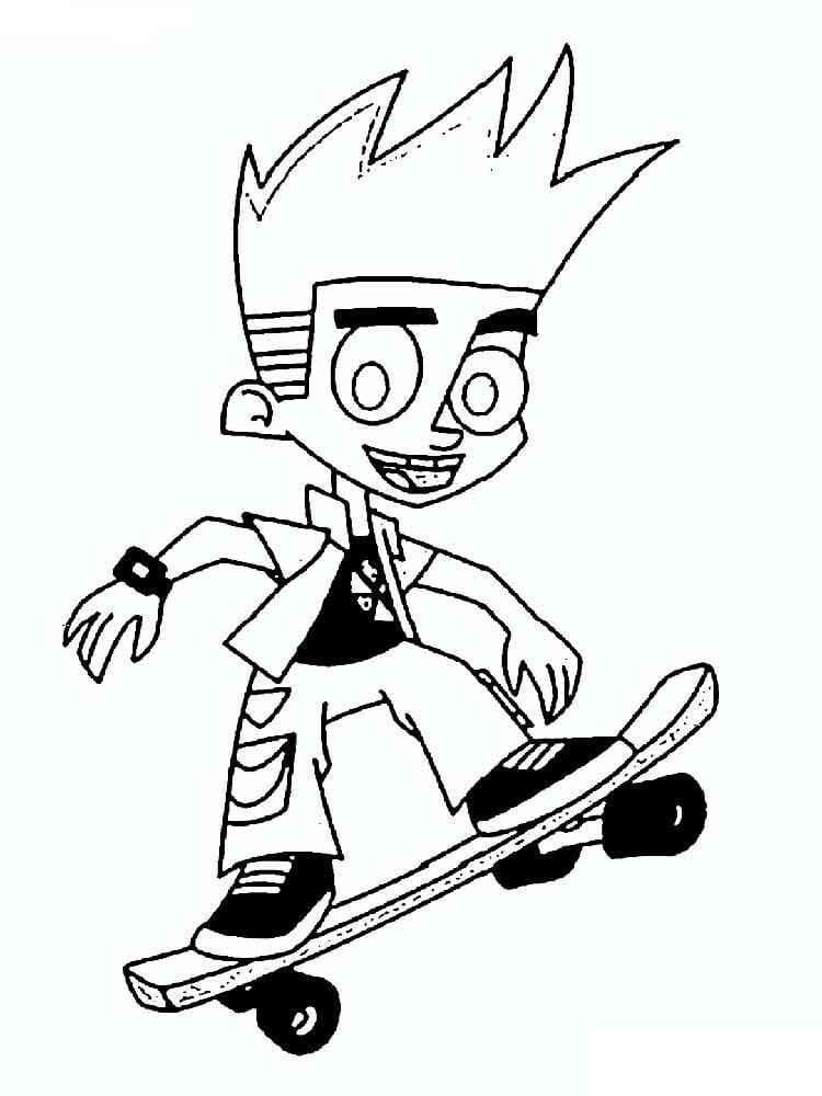 Johnny Test on Skateboard