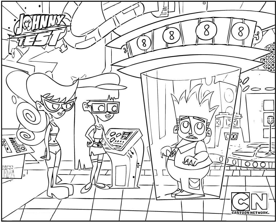 Johnny Test to Color