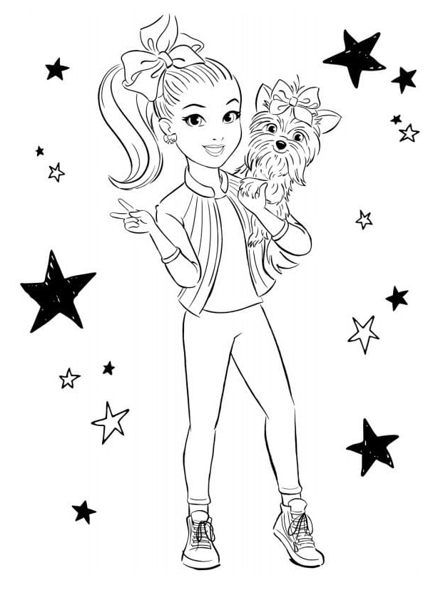 Jojo Siwa 1 Coloring Page - Free Printable Coloring Pages for Kids