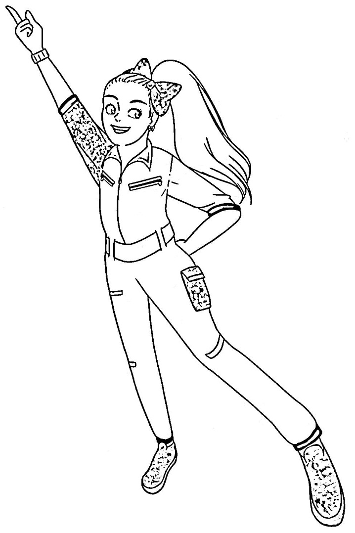 Jojo Siwa 2 Coloring Page Free Printable Coloring Pages for Kids