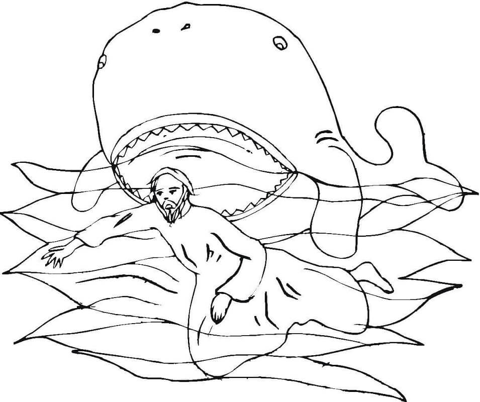 Jonah and the Whale 5 Coloring Page - Free Printable Coloring Pages for ...