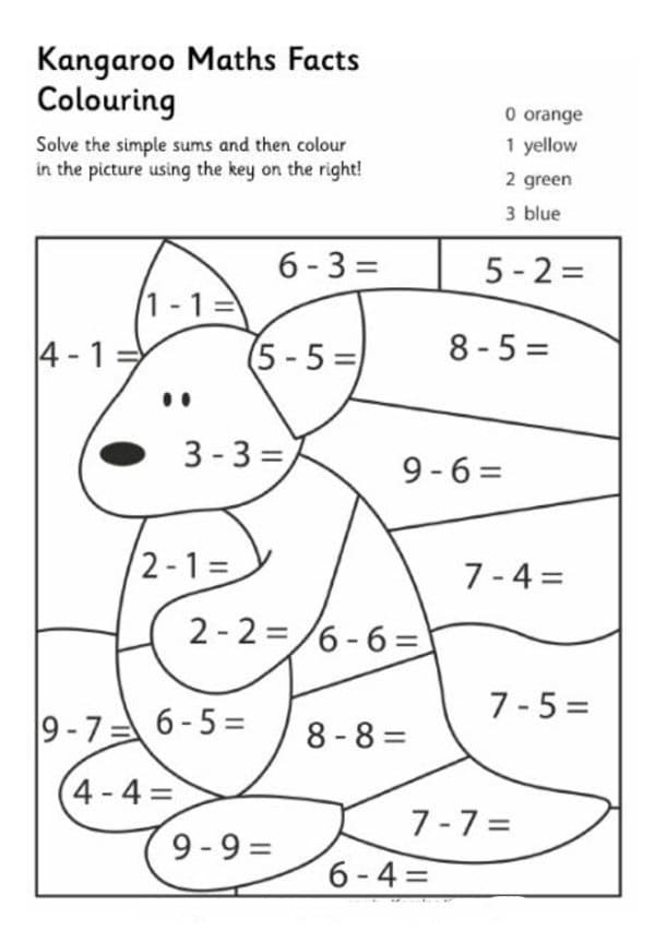 Kangaroo Math Worksheet