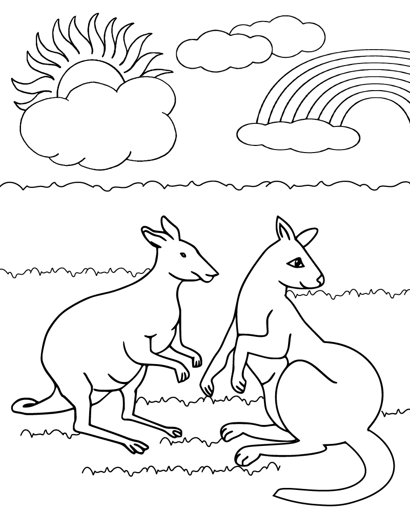 Kangaroo coloring page-10 - Coloring Pages