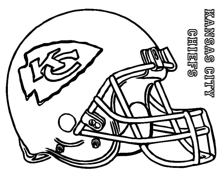 Kansas City Chiefs Helmet Coloring Page - Free Printable Coloring Pages for  Kids