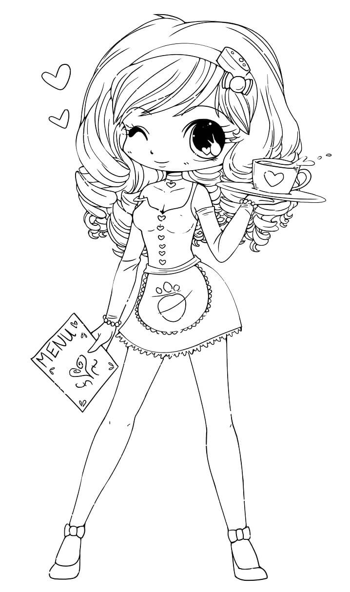   Printable Coloring Pages Cute Girl  HD