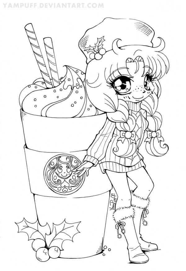 Featured image of post Coloring Pages For Girls Cute Kawaii