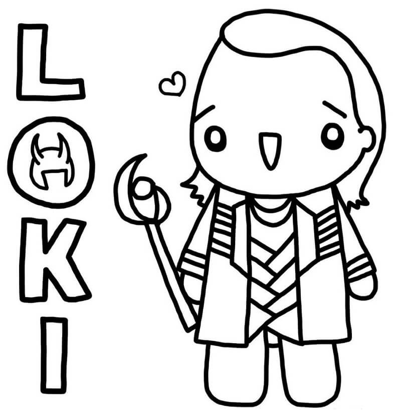 Kawaii Loki Coloring Page Free Printable Coloring Pages For Kids