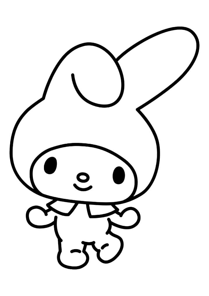 Kawaii My Melody Coloring Page Free Printable Coloring Pages for Kids