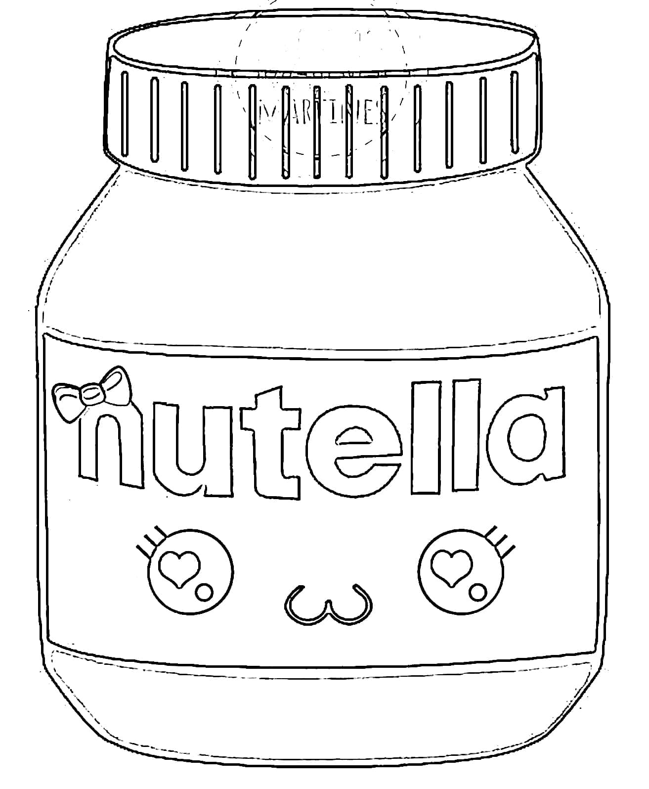 Kawaii Nutella 20 Coloring Page   Free Printable Coloring Pages for ...