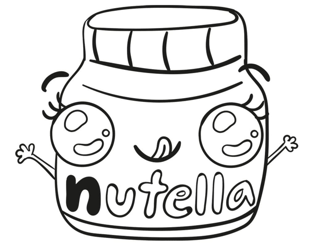 Como Desenhar e PINTAR NUTELLA KAWAII 