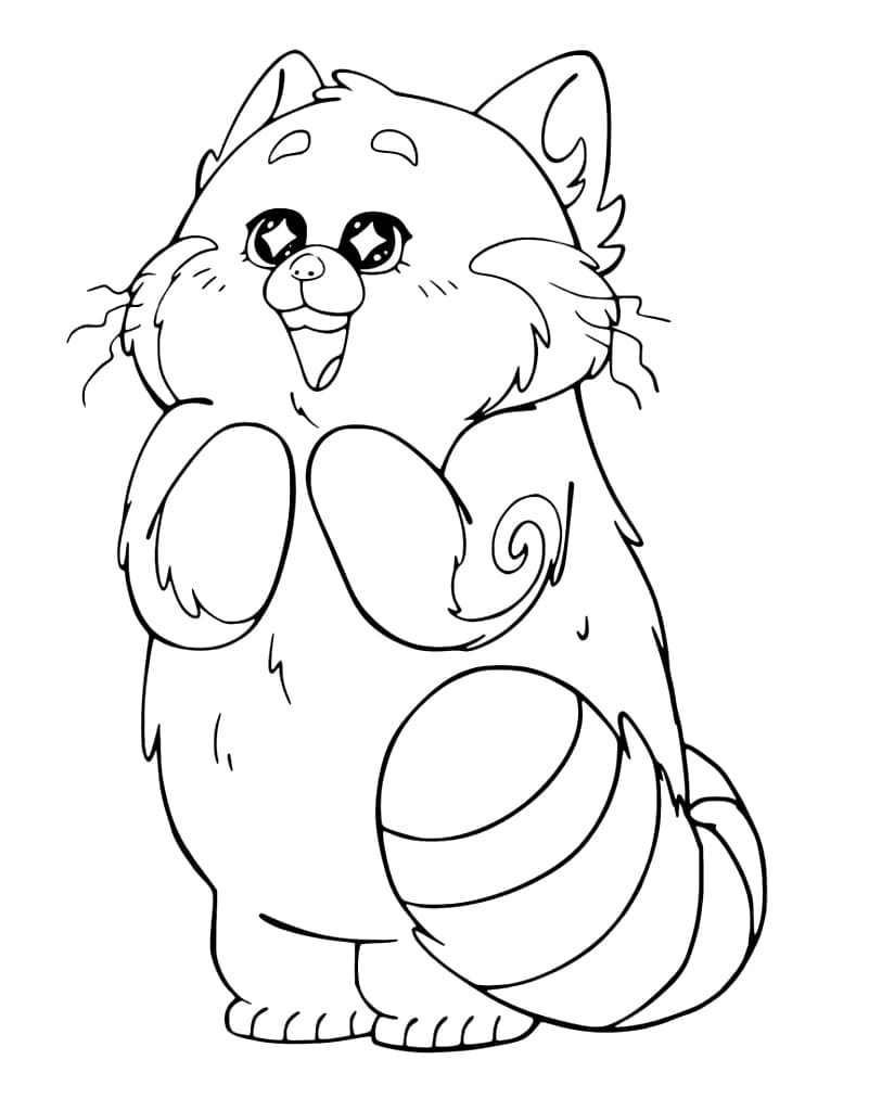 Kawaii Turning Red Coloring Page Free Printable Coloring Pages For Kids