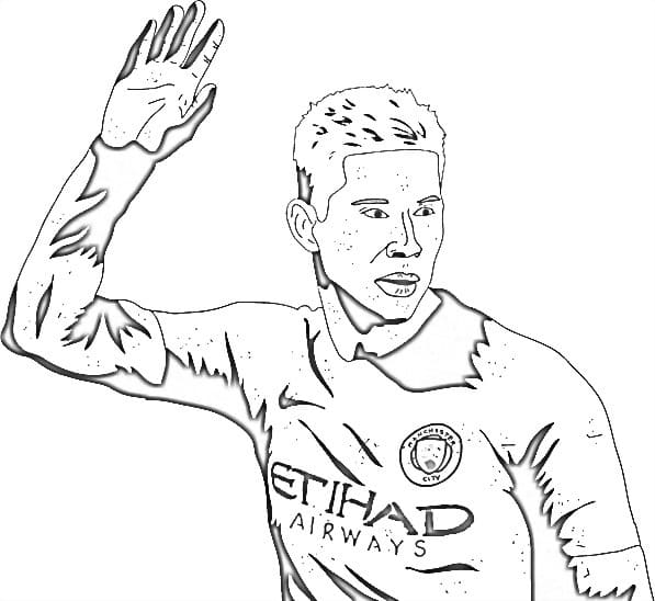 Kevin De Bruyne Colouring Pages