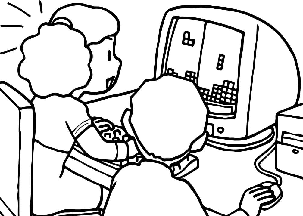 Kids Playing on Computer