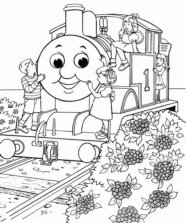 Kids and Thomas the Train