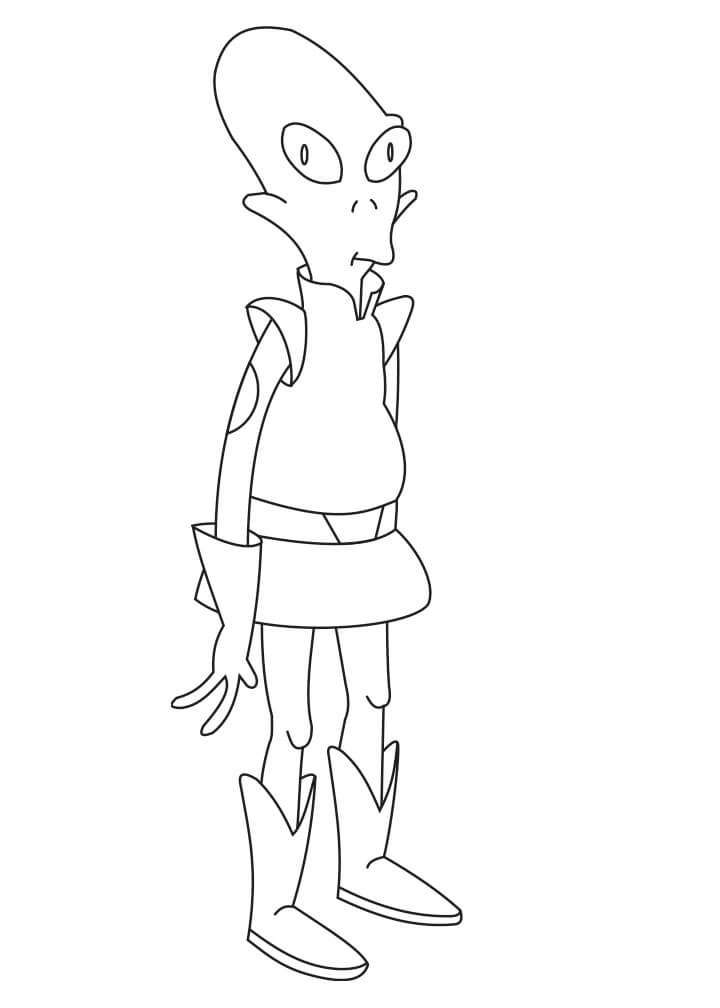 Kif Kroker Futurama Coloring Page - Free Printable Coloring Pages for Kids
