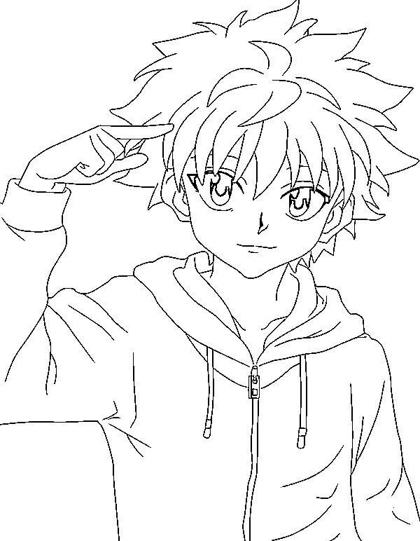Gon Hunter x Hunter Coloring Page - Free Printable Coloring Pages for Kids