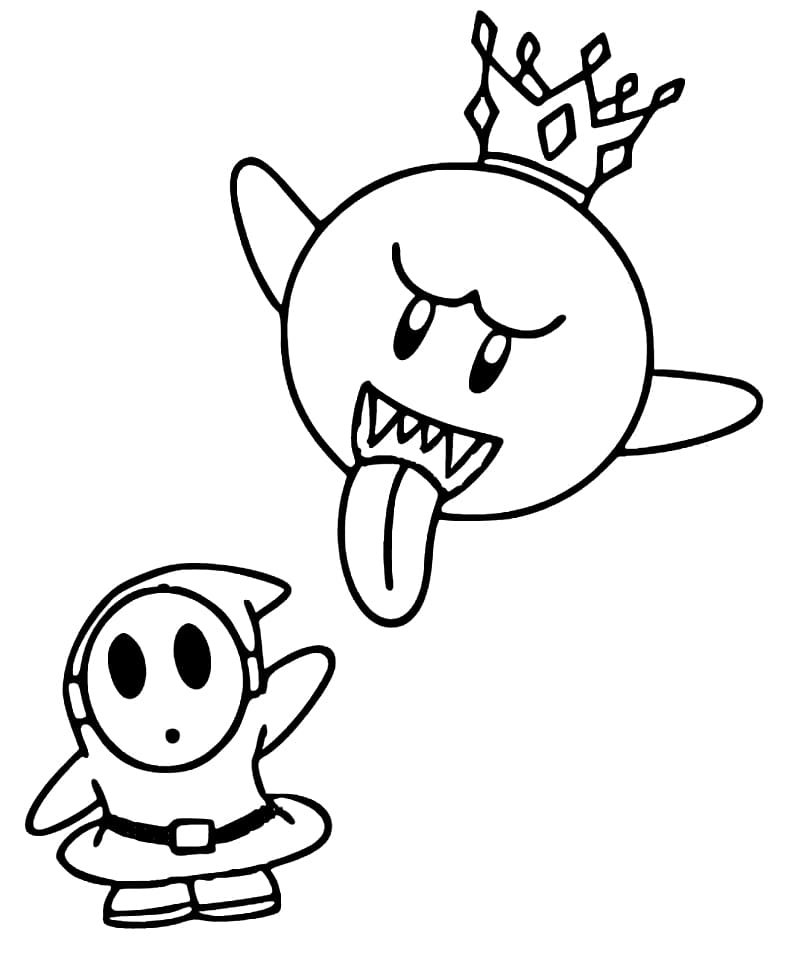 super mario shy guy coloring pages